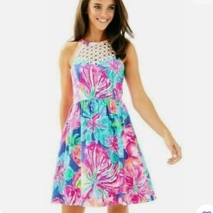 Lilly Pulitzer Kinley Dress in Beckon Blue Junkle Utopia Size 0